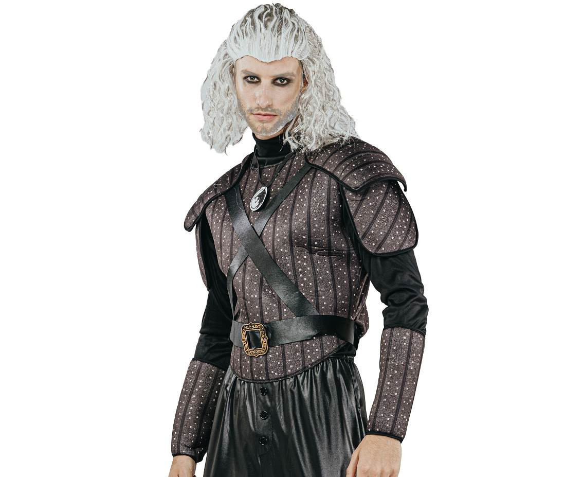 Role play-set for adult Black Warrior (shirt, armor with belt, necklace, cuffs, pants), size 52